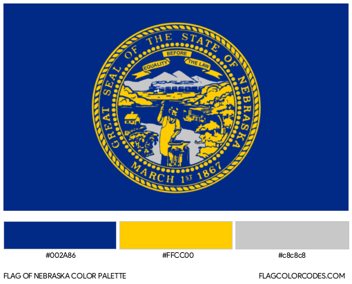 Nebraska Flag Color Palette