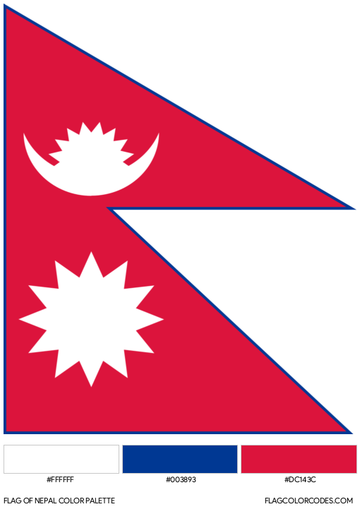 Nepal Flag Color Palette