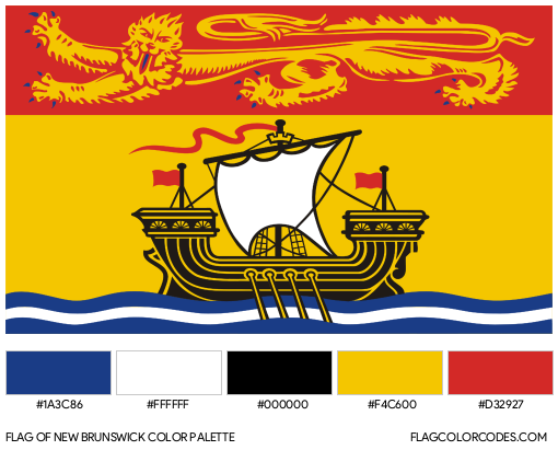 New Brunswick Flag Color Palette