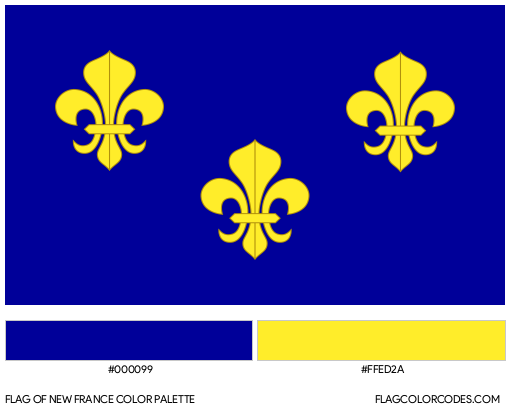 New France Flag Color Palette