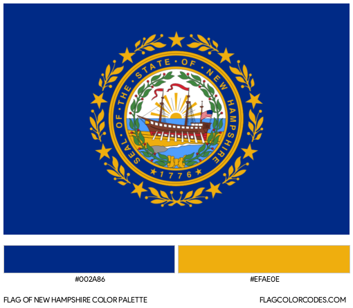 New Hampshire Flag Color Palette