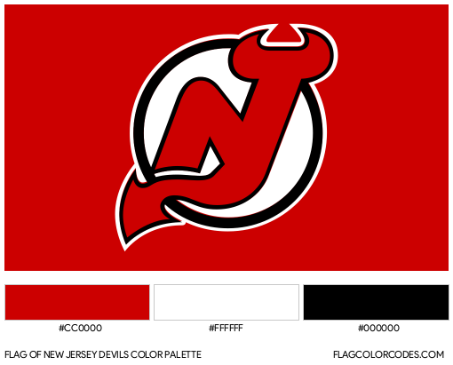 New Jersey Devils Flag Color Palette