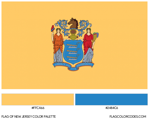 New Jersey Flag Color Palette