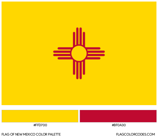 New Mexico Flag Color Palette
