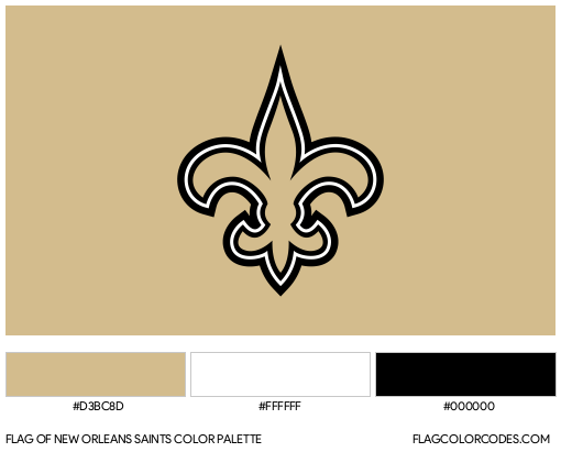 New Orleans Saints Flag Color Palette