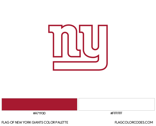 New York Giants Flag Color Palette