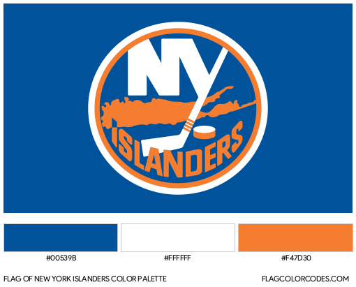 New York Islanders Flag Color Palette