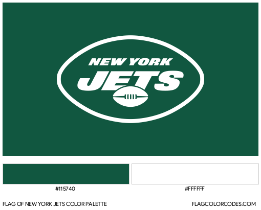 New York Jets Flag Color Palette