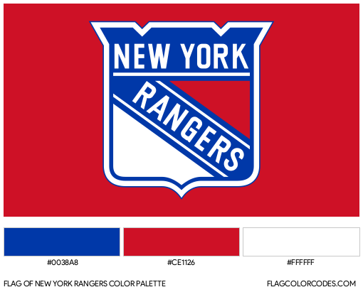 New York Rangers Flag Color Palette