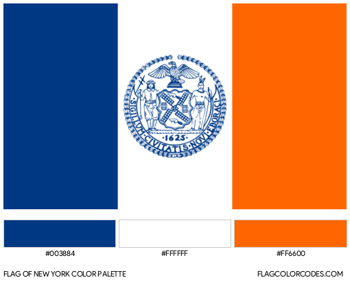 New York Flag Color Palette