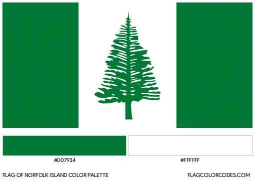 Norfolk Island Flag Color Palette