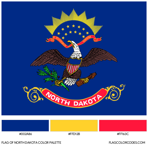 North Dakota Flag Color Palette