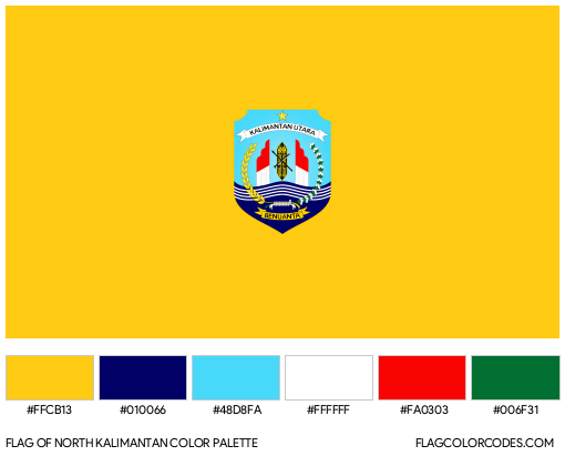 North Kalimantan Flag Color Palette