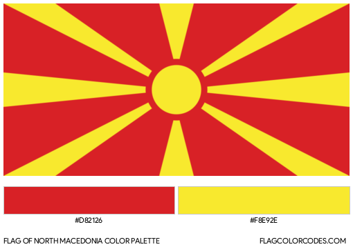 North Macedonia Flag Color Palette