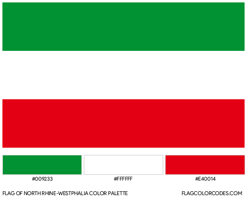 North Rhine-Westphalia Flag Color Palette