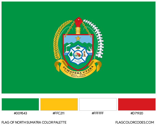 North Sumatra Flag Color Palette