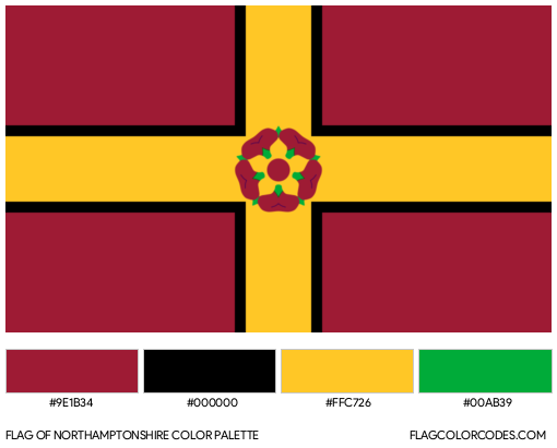 Northamptonshire Flag Color Palette