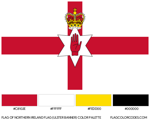 Northern Ireland Flag (Ulster Banner) Flag Color Palette