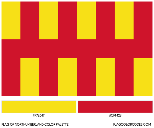 Northumberland Flag Color Palette