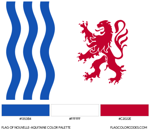 Nouvelle-Aquitaine Flag Color Palette