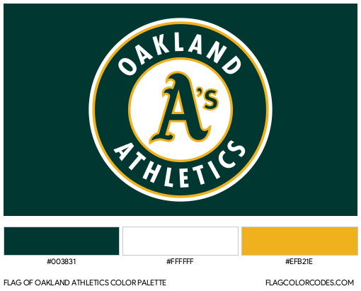 Oakland Athletics Flag Color Palette
