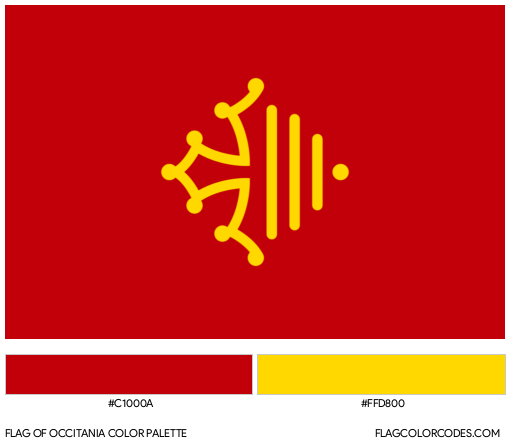 Occitania Flag Color Palette