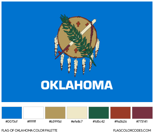 Oklahoma Flag Color Palette