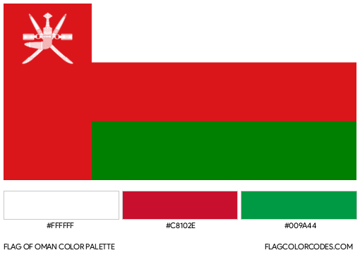 Oman Flag Color Palette