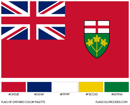 Ontario Flag Color Palette