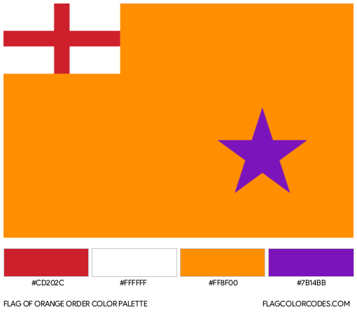 Orange Order Flag Color Palette