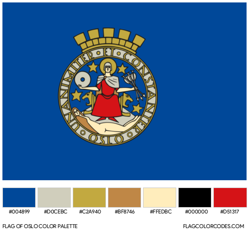 Oslo Flag Color Palette