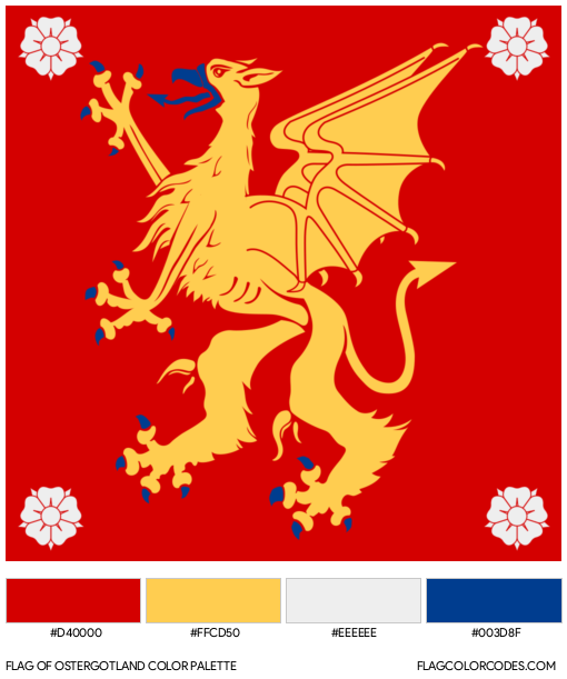 Ostergotland Flag Color Palette