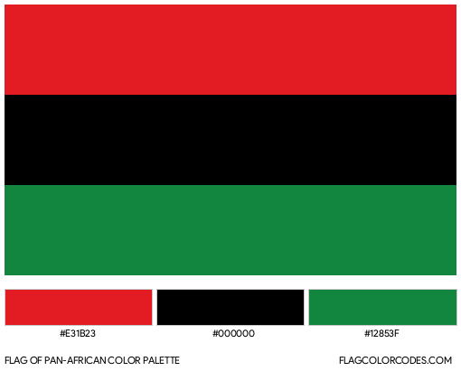 Pan-African Flag Color Palette