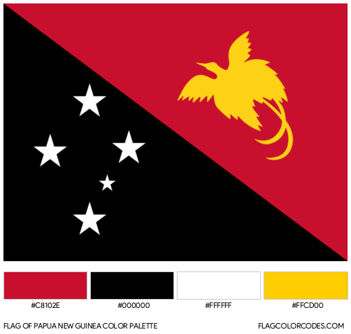 Papua New Guinea Flag Color Palette
