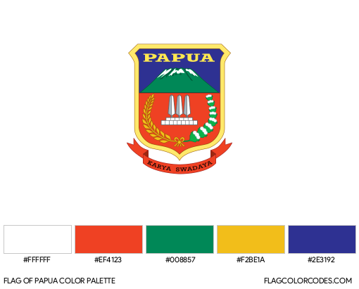 Papua Flag Color Palette
