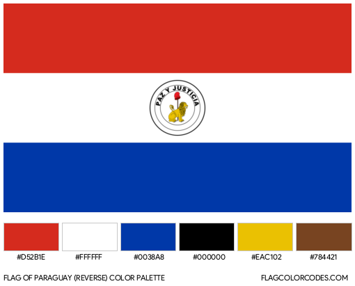 Paraguay (Reverse) Flag Color Palette