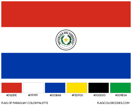 Paraguay Flag Color Palette
