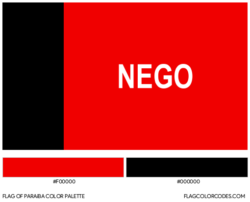 Paraíba Flag Color Palette
