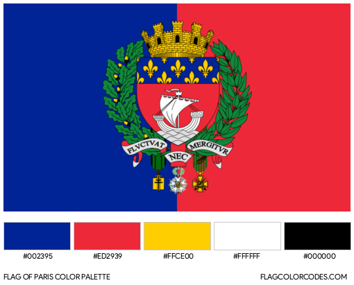Paris Flag Color Palette