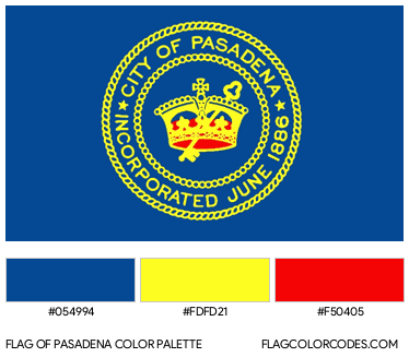 Pasadena Flag Color Palette