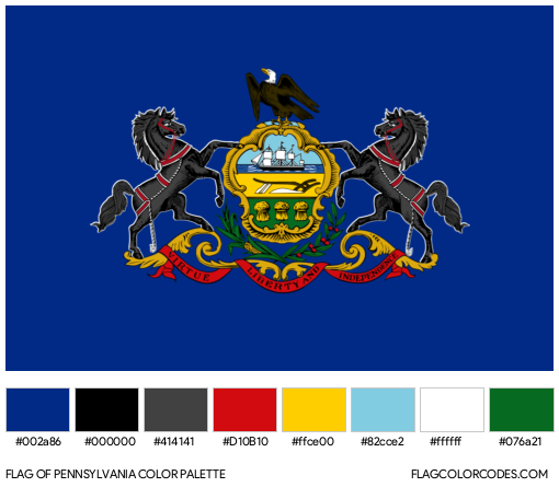 Pennsylvania Flag Color Palette
