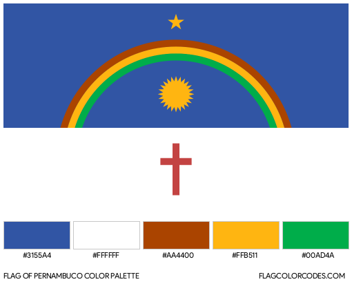 Pernambuco Flag Color Palette