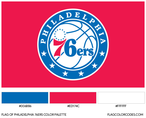 Philadelphia 76ers Flag Color Palette