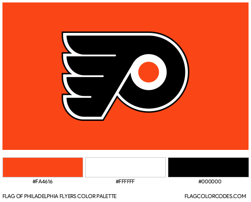 Philadelphia Flyers Flag Color Palette