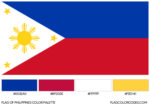 Philippines Flag Color Palette