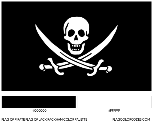 Pirate Flag of Jack Rackham Flag Color Palette