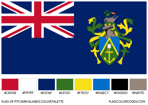 Pitcairn Islands Flag Color Palette