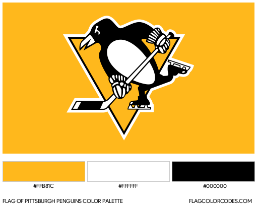 Pittsburgh Penguins Flag Color Palette