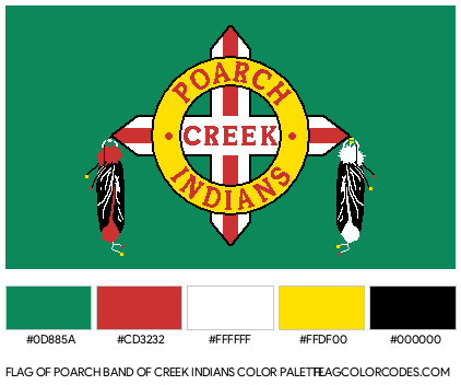 Poarch Band of Creek Indians Flag Color Palette