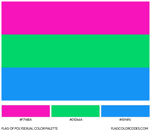 Polysexual Flag Color Palette